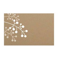 50x Kraft Flower Paper Craft Cards Cardstock 10x6.5CM Wedding Name Place Card