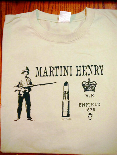 British Martini Henry Rifle T Shirt Hand Made in the USA 577-450 Zulu ...