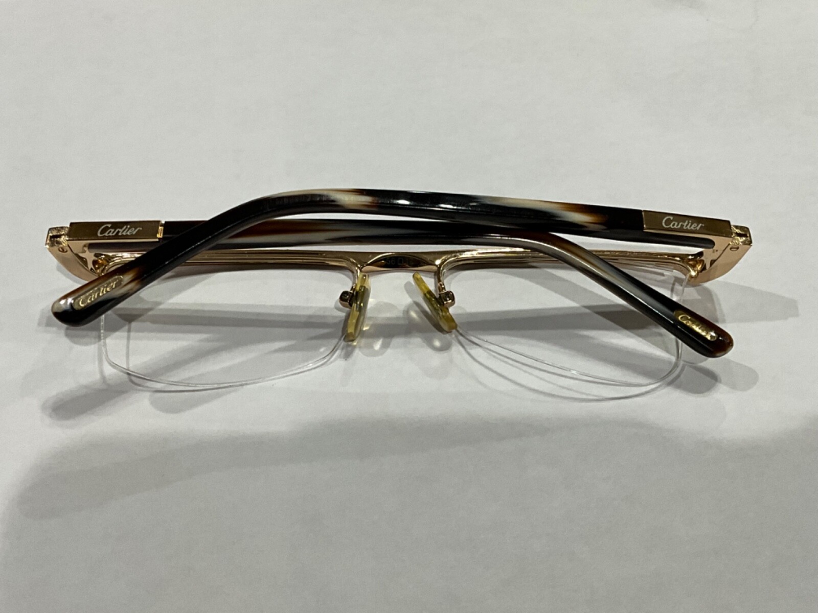 Cartier Eyeglass Marble Frames only 56 [] 17 140 Half Rim eBay