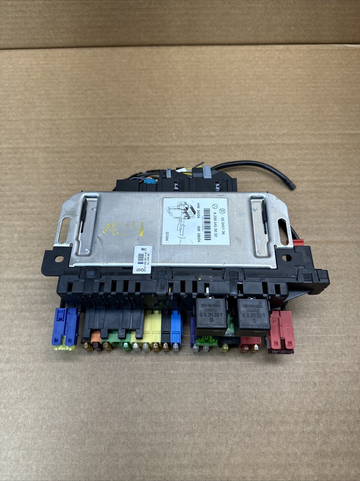 03-12 Mercedes R230 SL550 SL500 SL55 AMG Rear SAM Fuse Box Relay Module OEM #56