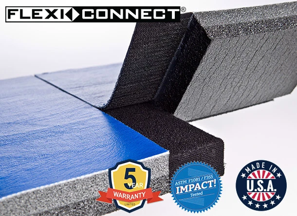 Alfombra de lucha libre Dollamur 10’x10’x1,25”, real, entrenamientos en casa, FLEXI-Connect Foto 2 de 4