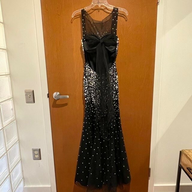 jovani black prom dress Long Prom Dress 37630 by Jovani Black/Gold / 0
