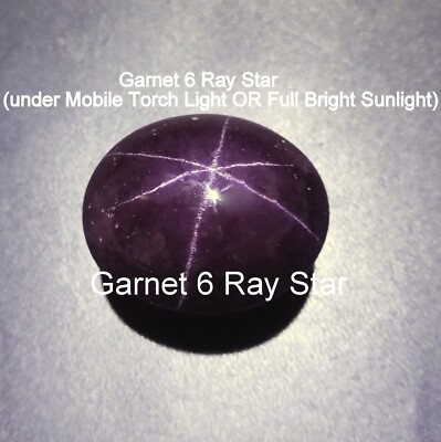 86 Carat Natural 6-Ray Star Purple Red Color Garnet Star Oval Cabochon Gemstone