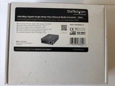 StarTech Gigabit Single Mode Fiber Ethernet Media Converter, MCMGBSC15, NEW