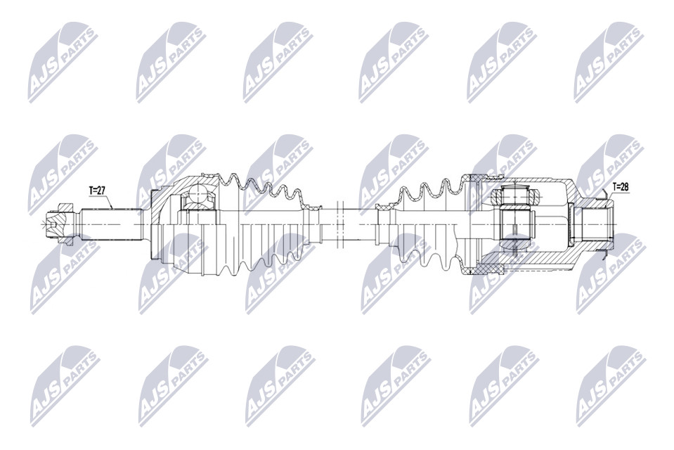 N.T.Y. NPW-KA-406.NTY Drive Shaft for HYUNDAI,KIA