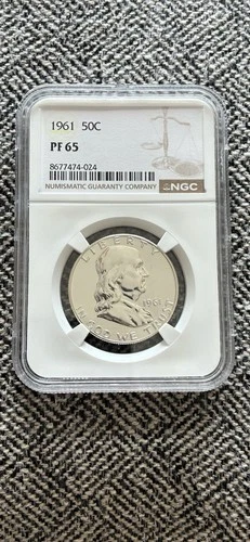 1961 Franklin Silver Half Dollar 50C NGC Certified PF65