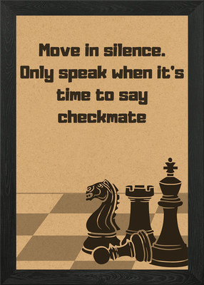 Schach Schach Schach Schachmatt Zitat gerahmtes Wandbild Poster Leinwanddruck Bild