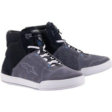 Alpinestars Chrome Air Motorcycle Motorbike Shoes Black / Cool Grey / Blue