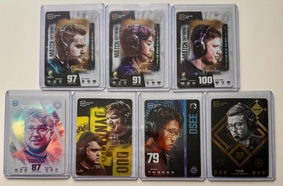Lot of (7) 2022 Kolex CSGO 1st Edition Sub-A100 Low Mint Holo Cards s1mple NiKo