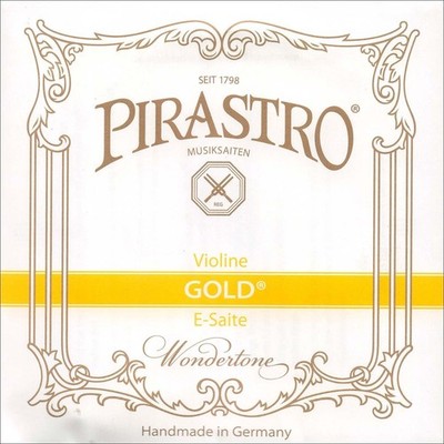 Pirastro Gold Label 4/4 Violin E String - Medium - Steel - Loop End