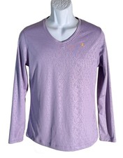 Champion Women's Long Sleeve Powertrain Vapor Short Sleeve T-Shirt Purple Large
