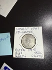 1947 Canada 25 Cents Quarter Silver Coin