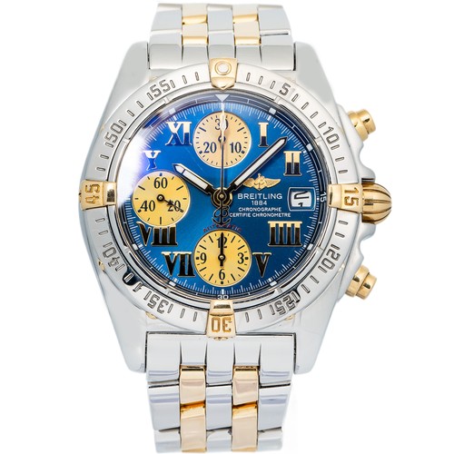 Breitling Chrono Cockpit B13358 Stainless Steel Blue Dial Auto...