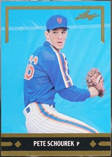 1991 Leaf #BC15 Pete Schourek Gold Leaf Rookies Baseball NM