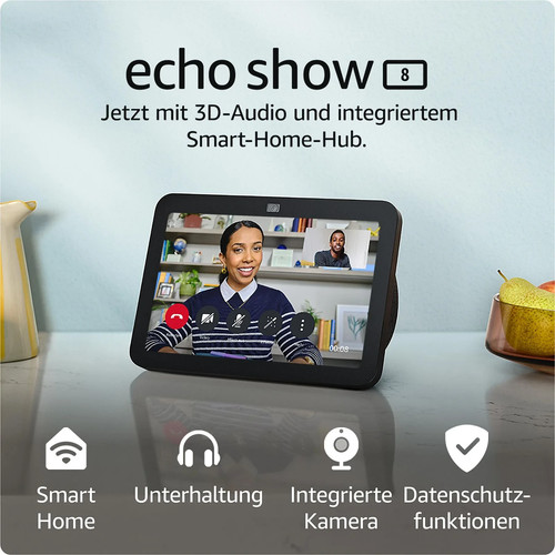 Echo Show 8 (Neueste Generation) Smarter HD-Touchscreen mit 3D-Audio Anthrazit ✅ - Bild 4 von 7