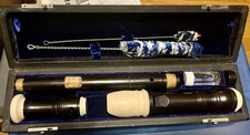 Rare Vintage Von Huene Boston Alto Recorder 813 Grenadilla Ivory Early 1970s