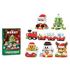 Santa Claus Building Blocks Set 6Pcs Christmas Ornament Figures