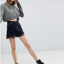 Gonna denim The Rock n Rev nera con frange 10