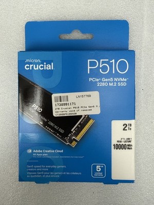 NEU & Versiegelt Crucial P510 2TB PCle Gen5 NVMe 2280 M.2 SSD
