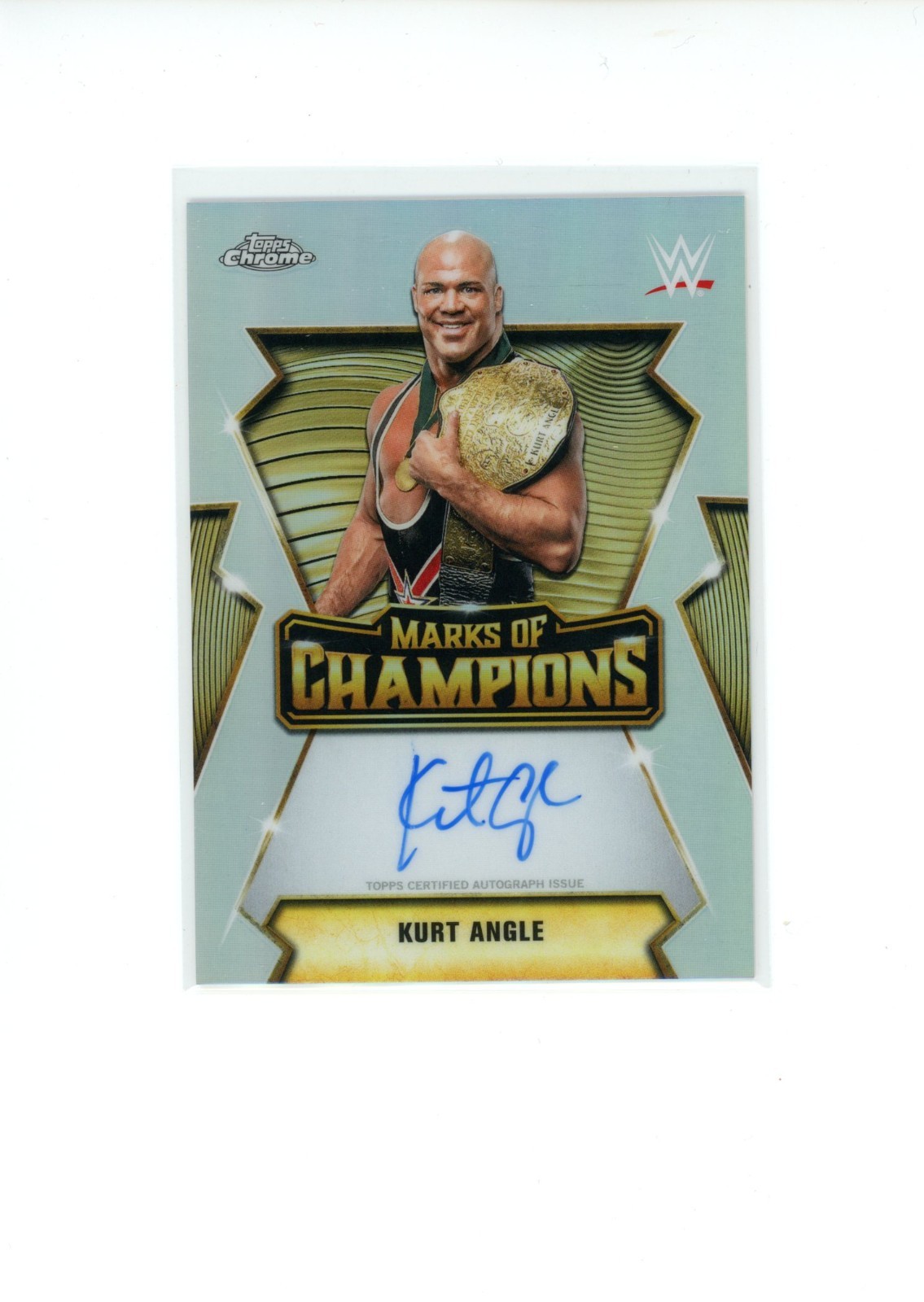 2026 Topps Chrome WWE Kurt Angle #MOC-KA Marks of Champions Autograph Auto