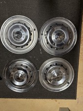 1950 Ford Crestliner 15inch Chrome Hubcaps Set Of 4