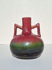 Christopher Dresser/Linthorpe/Ault Pottery Interest Small Flambé Handled Vase