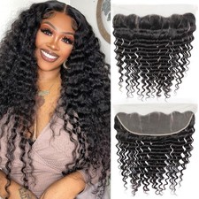 Mootaful 13X6 Frontal Human Hair Deep Wave Hd...