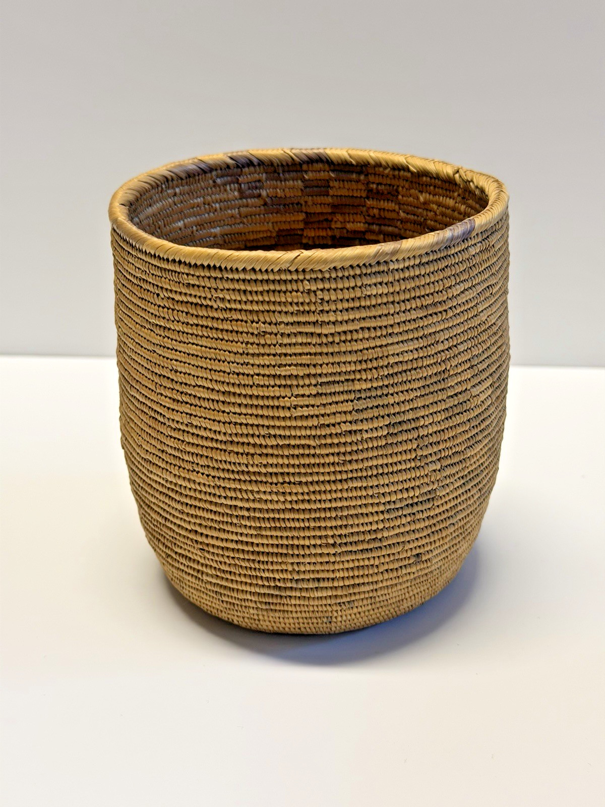 Native American Indian Coiled Basket, Possibly from Navajo or Apache; 1880's 