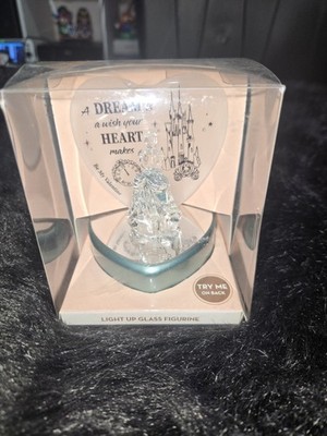 Disney Princess Cinderella  Light Up Glass Figurine Cinderella changes color