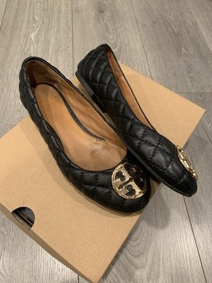 Tory Burch Women's Quilted Leather Ballet Flats Size 6 Black