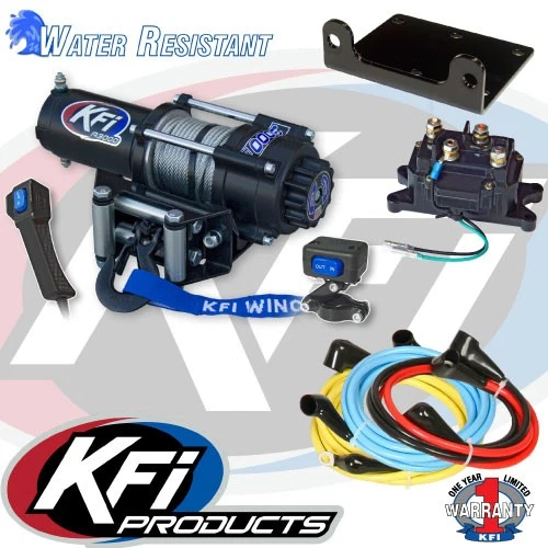 Kit de cabrestante KFI 3000 lb para Polaris Polaris 400L 2x4, 4x4 1994-1997 (cable de acero) Foto 2 de 4