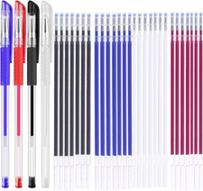 Heat Erasable Fabric Marking Pens with 28 Refills for Tailors Sewing, and Qui...