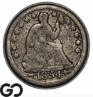 1854 Seated Liberty Half Dime w/ Arrows