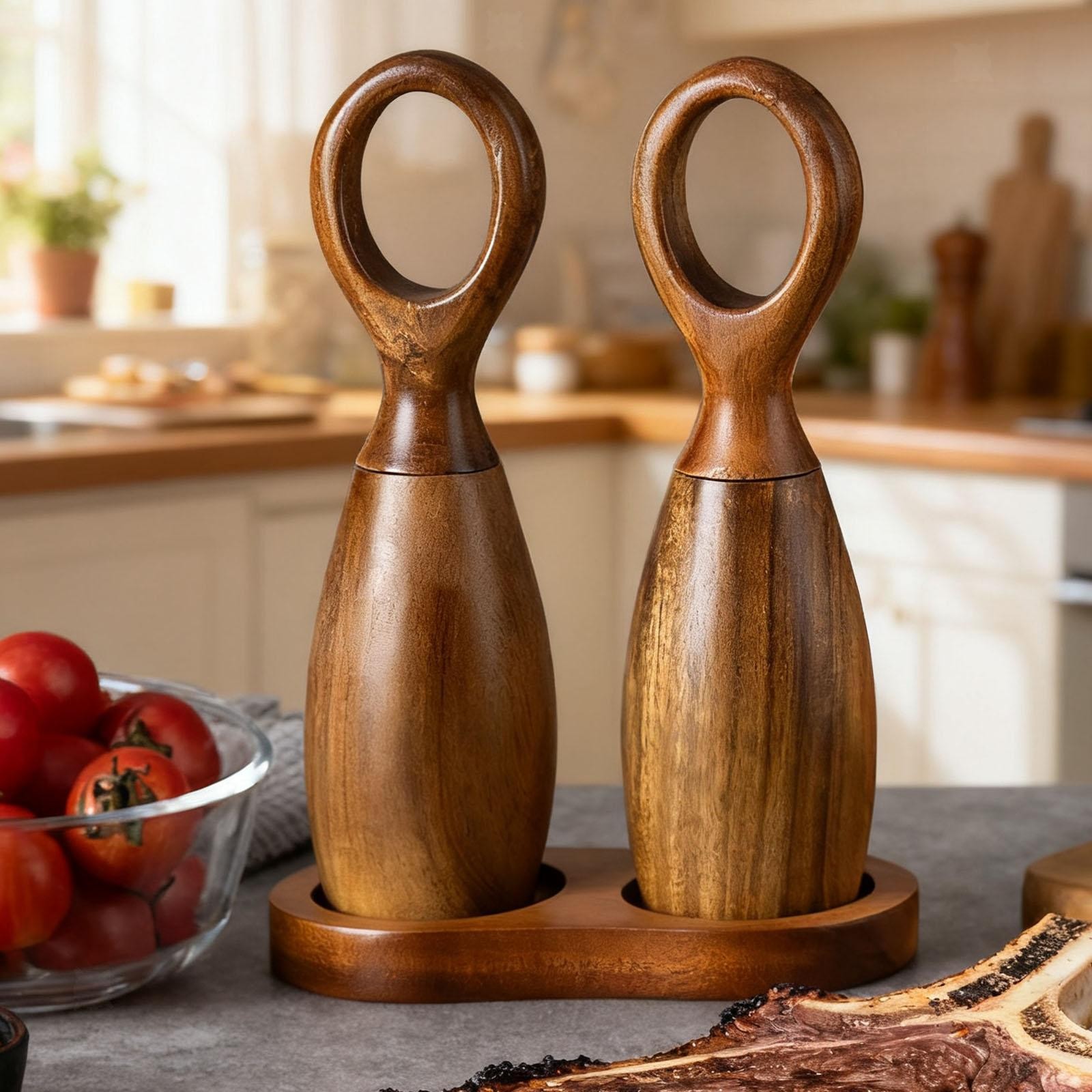 Manuelles Mahlen größere Kapazität Gewürzmühle für Zuhause Restaurant Tischplatte