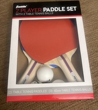Franklin Sports 2 Player Paddle Set With 3 40mm Table Tennis Balls. Brand New 