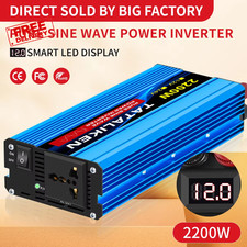 Pure Sine Wave Inverter 1000W-4000W DC 12V to AC 220V 50Hz Power Inverter Charge