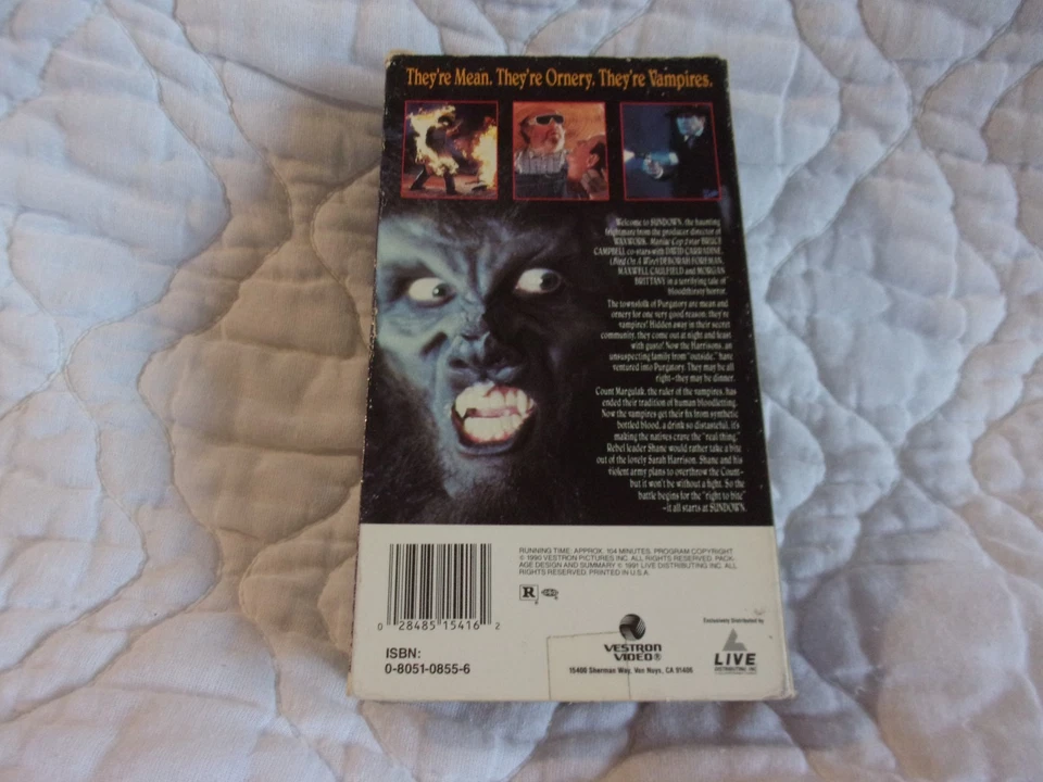 SUNDOWN THE VAMPIRE IN RETREAT VHS VESTRON HORROR COMEDY WESTERN BRUCE CAMPBELL - Image 2 of 4