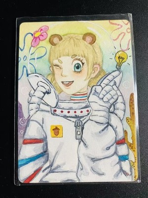 Bark Studio SpongeBob SquarePants Sandy Cheeks 1/1 Origin Sketch Card by Yang