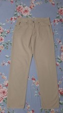 Vintage GIORGIO ARMANI Men's 100 Cotton Chino Pants Size 36 Beige Made In Italy
