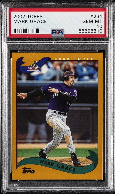 2002 TOPPS #231 MARK GRACE PSA 10