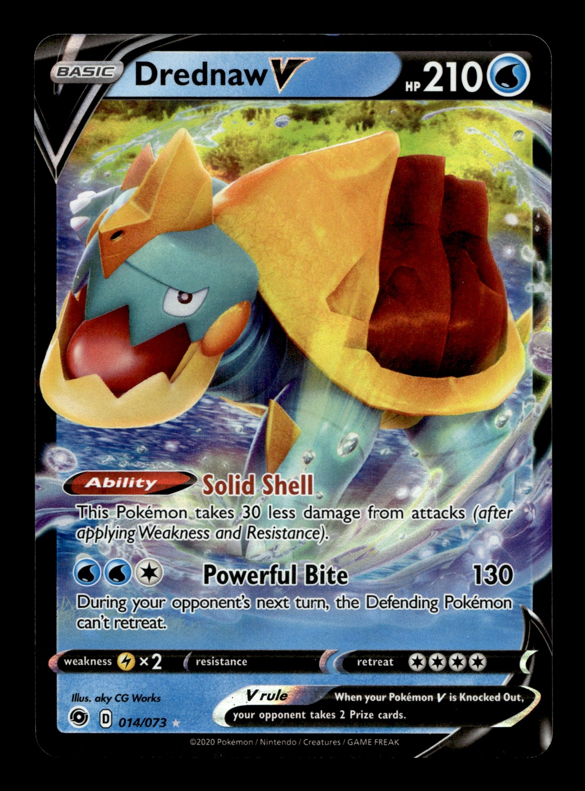 Drednaw V 14/73 Holofoil Champion's Path Ultra Rare Pokemon TCG