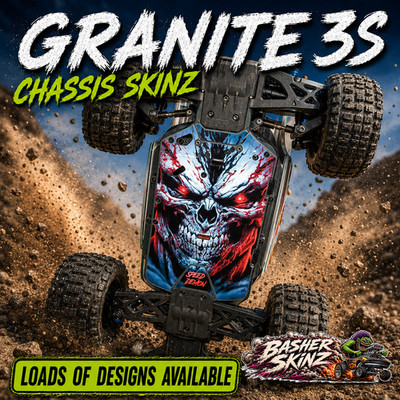ARRMA GRANITE 3S OR BOOST RC Chassis Skin Protector SKINZ SKIN -24 Designs