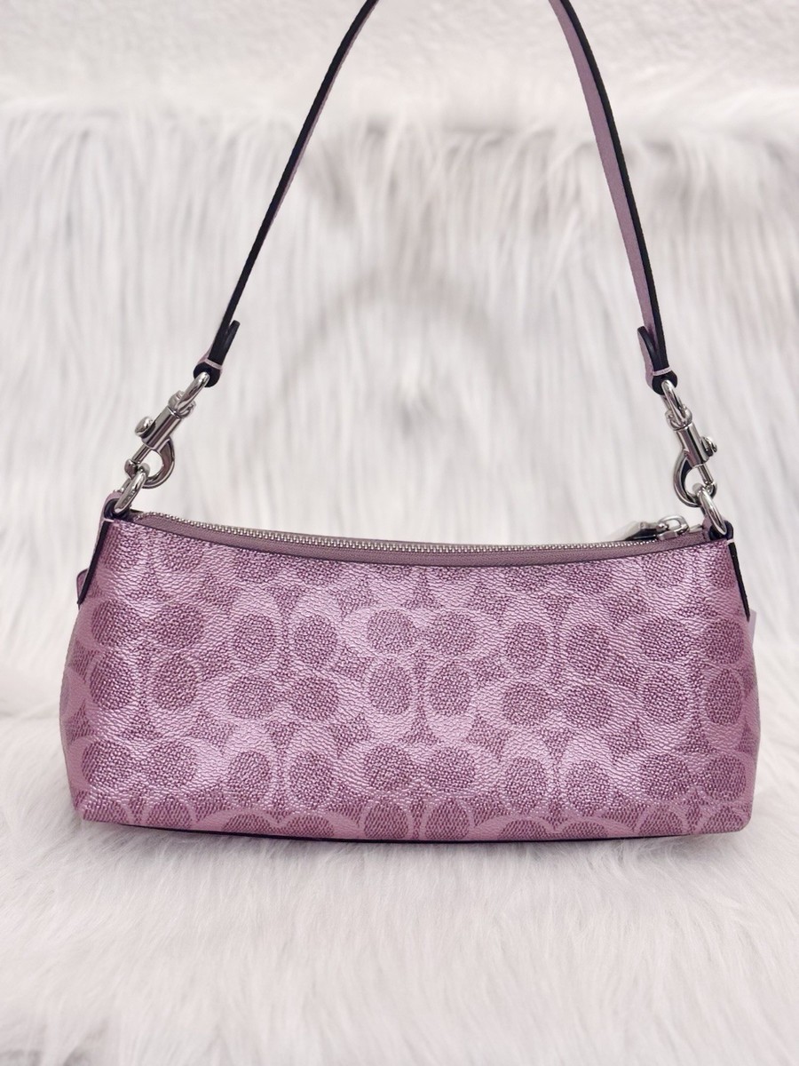 COACH 白×紫 マーゴットキャリーオール Coach Corner Zip Wristlet