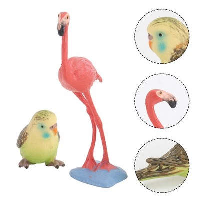 2 PCS Papageienspielzeug Statisches Vogel-tierspielzeug Simulationsvogeldekor