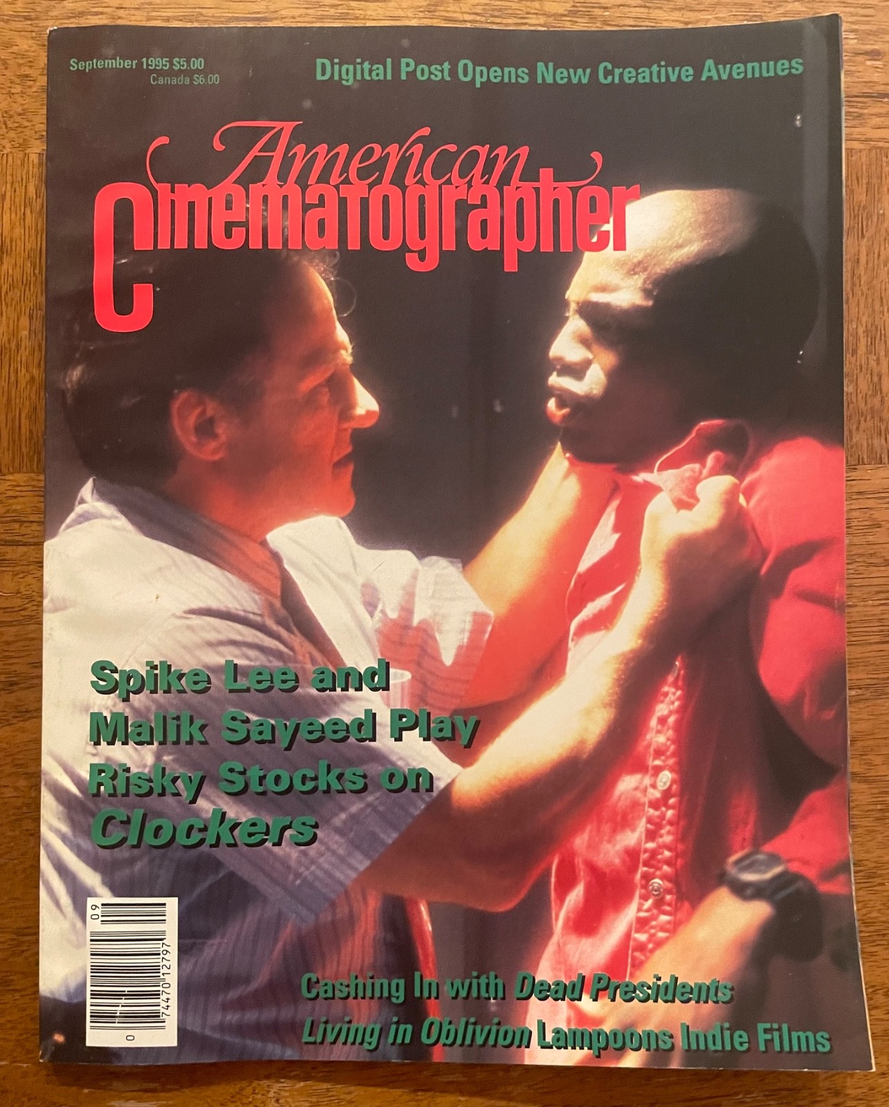 American Cinematographer-September 1995- Clockers cover story. Spike Lee.