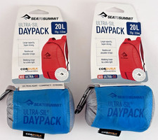 Sea To Summit Ultra-Sil Travel Backpacks/Daypacks Set Of Two 2x Blue Atoll -NEW!