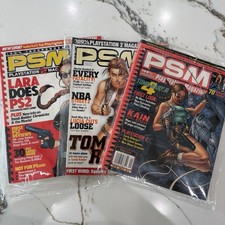 PSM Playstation Magazine Tomb Raider 4 + Tomb Raider + Laura Does PS2 = Lot Of 3