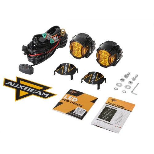 Auxbeam 3" LED Work Light Fog Pods Amber Side Shooter DRL for Ram 1500 Classic - Picture 12 of 12