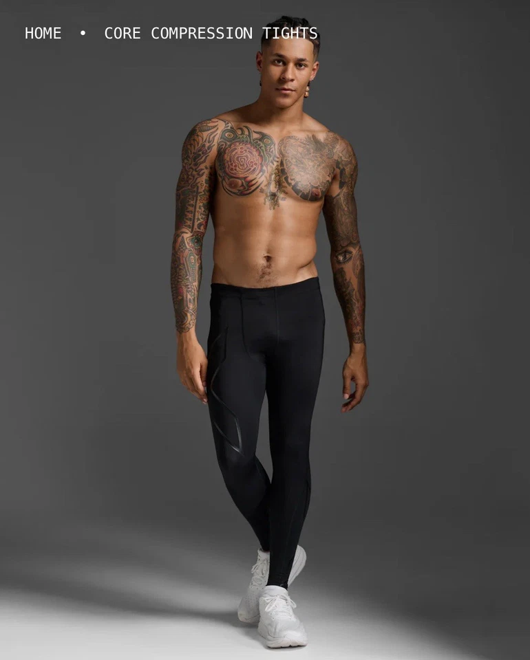 Medias de compresión Core para hombre 2XU talla LT negras Foto 4 de 4