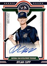 2022 Panini Stars & Stripes USA Baseball Dylan Cupp Signatures Blue Ink #/399